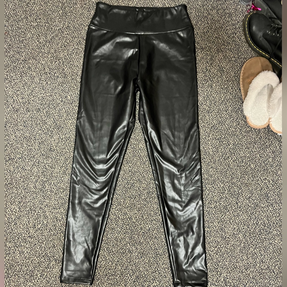 Black leather pants